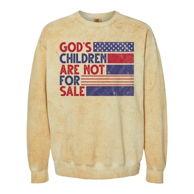 Gods Children Are Not For Sale USA Awareness Colorblast Crewneck Sweatshirt