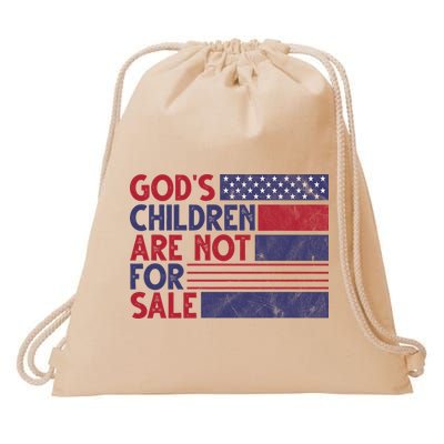 Gods Children Are Not For Sale USA Awareness Drawstring Bag