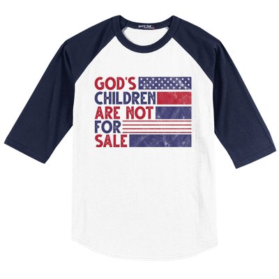 Gods Children Are Not For Sale USA Awareness Baseball Sleeve Shirt