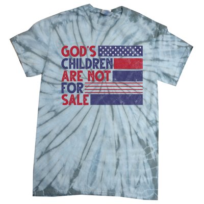 Gods Children Are Not For Sale USA Awareness Tie-Dye T-Shirt