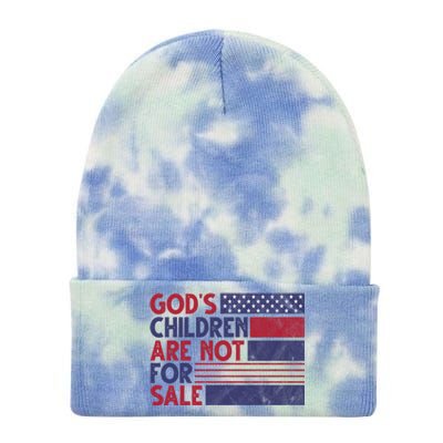 Gods Children Are Not For Sale USA Awareness Tie Dye 12in Knit Beanie