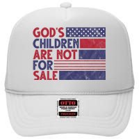 Gods Children Are Not For Sale USA Awareness High Crown Mesh Back Trucker Hat