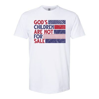 Gods Children Are Not For Sale USA Awareness Softstyle CVC T-Shirt