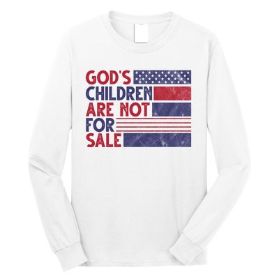 Gods Children Are Not For Sale USA Awareness Long Sleeve Shirt