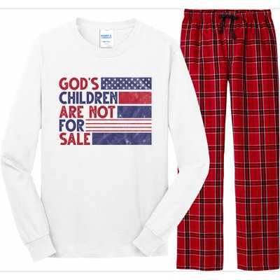 Gods Children Are Not For Sale USA Awareness Long Sleeve Pajama Set