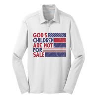 Gods Children Are Not For Sale USA Awareness Silk Touch Performance Long Sleeve Polo