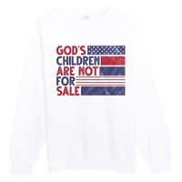 Gods Children Are Not For Sale USA Awareness Premium Crewneck Sweatshirt