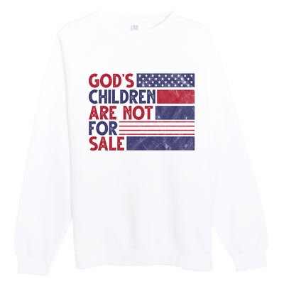 Gods Children Are Not For Sale USA Awareness Premium Crewneck Sweatshirt