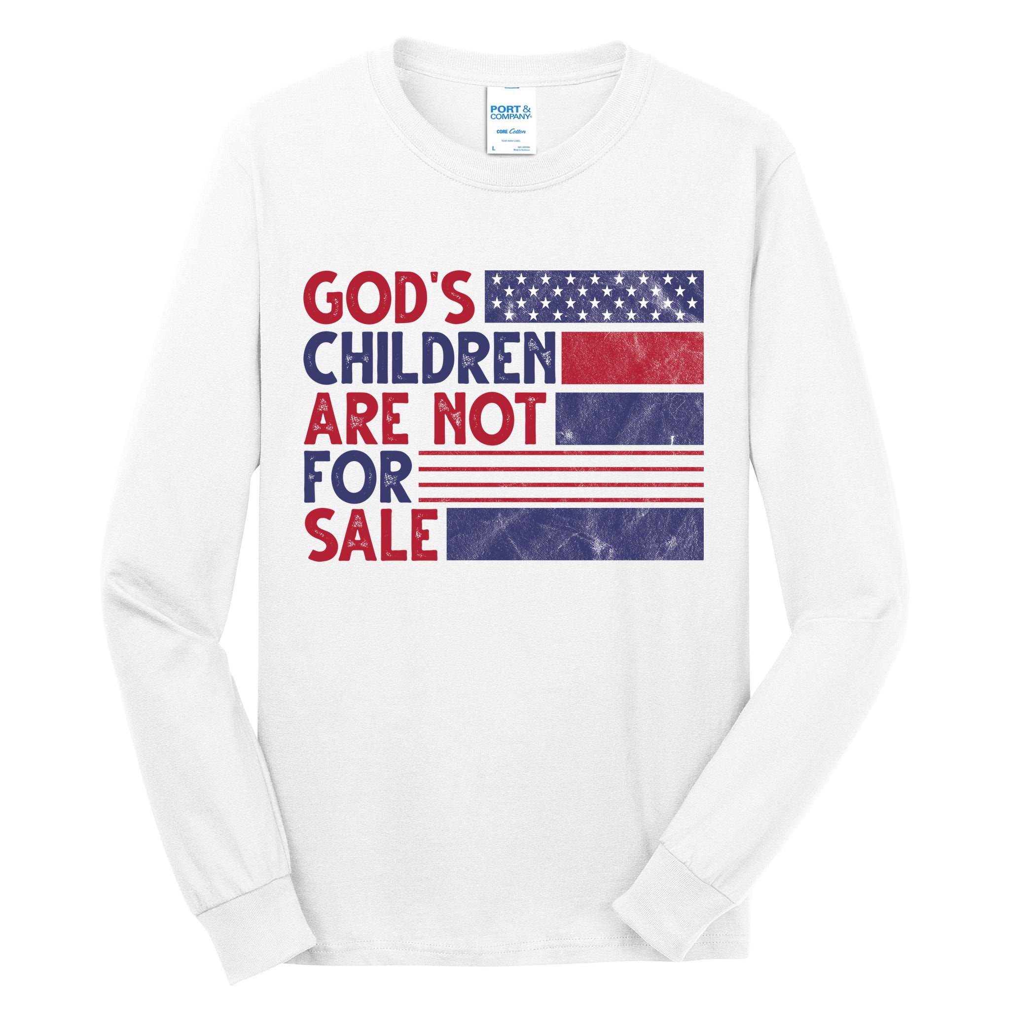 Gods Children Are Not For Sale USA Awareness Tall Long Sleeve T-Shirt