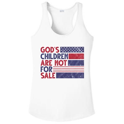 Gods Children Are Not For Sale USA Awareness Ladies PosiCharge Competitor Racerback Tank