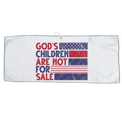 Gods Children Are Not For Sale USA Awareness Large Microfiber Waffle Golf Towel