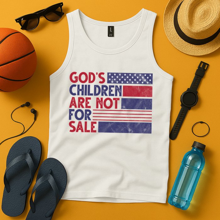 Gods Children Are Not For Sale USA Awareness Tank Top