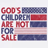 Gods Children Are Not For Sale USA Awareness Women's Knotted Racerback Tank