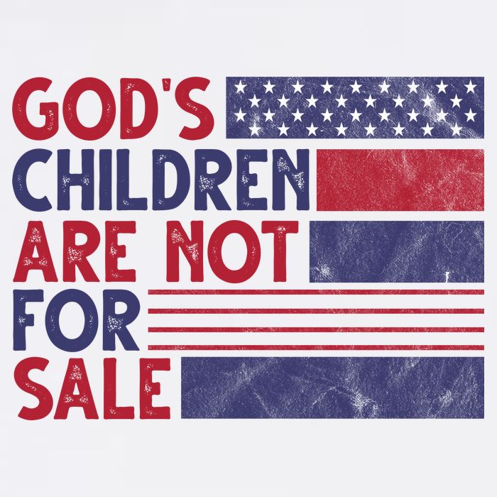 Gods Children Are Not For Sale USA Awareness Women's Knotted Racerback Tank