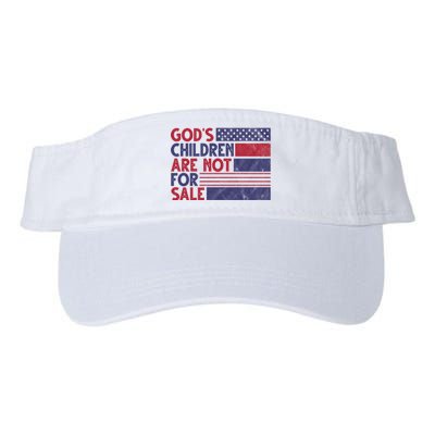 Gods Children Are Not For Sale USA Awareness Valucap Bio-Washed Visor