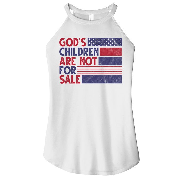 Gods Children Are Not For Sale USA Awareness Women's Perfect Tri Rocker Tank