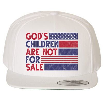 Gods Children Are Not For Sale USA Awareness Wool Snapback Cap