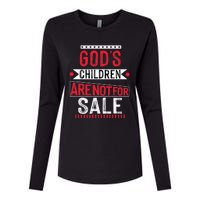 Gods Children Are Not For Sale  End Human Trafficking Save The Children Womens Cotton Relaxed Long Sleeve T-Shirt