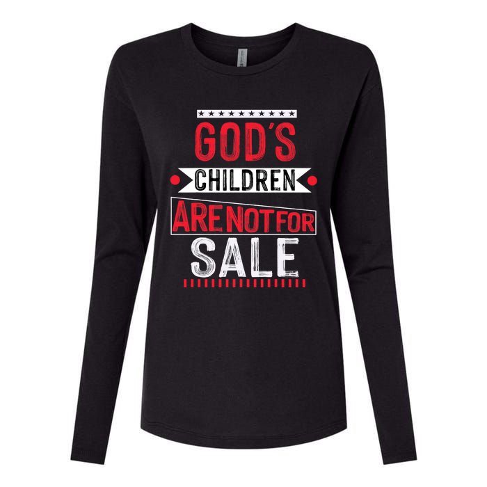 Gods Children Are Not For Sale  End Human Trafficking Save The Children Womens Cotton Relaxed Long Sleeve T-Shirt