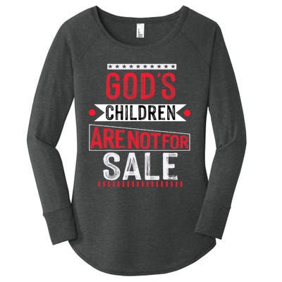 Gods Children Are Not For Sale  End Human Trafficking Save The Children Women's Perfect Tri Tunic Long Sleeve Shirt