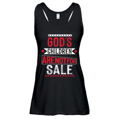 Gods Children Are Not For Sale  End Human Trafficking Save The Children Ladies Essential Flowy Tank