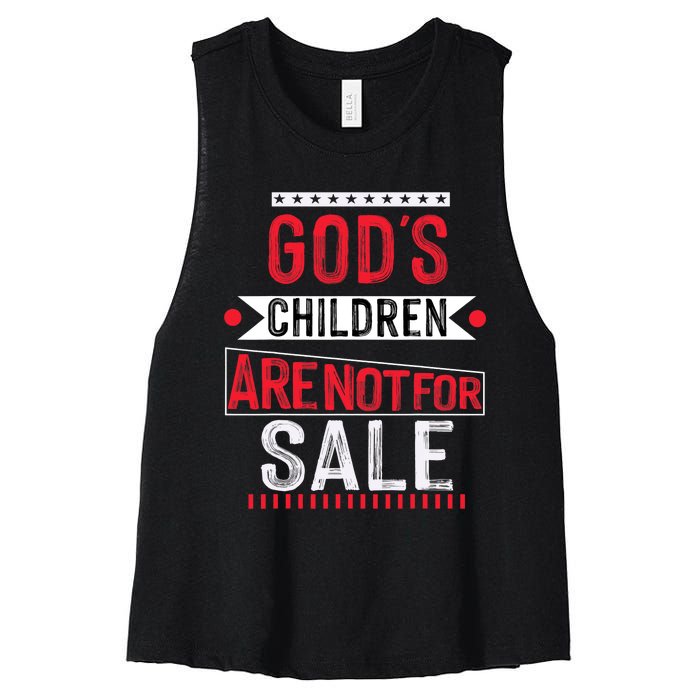 Gods Children Are Not For Sale  End Human Trafficking Save The Children Women's Racerback Cropped Tank