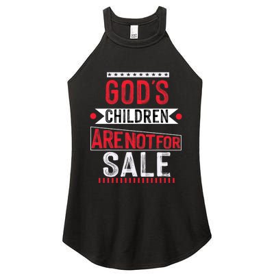 Gods Children Are Not For Sale  End Human Trafficking Save The Children Women's Perfect Tri Rocker Tank