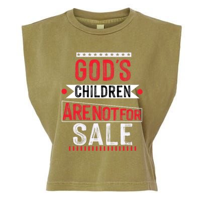 Gods Children Are Not For Sale  End Human Trafficking Save The Children Garment-Dyed Women's Muscle Tee