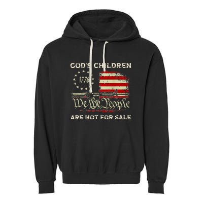 GodS Children Are Not For Sale Embracing Sound Of Freedom Garment-Dyed Fleece Hoodie