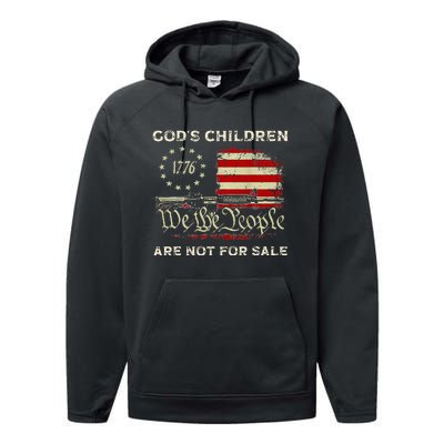 GodS Children Are Not For Sale Embracing Sound Of Freedom Performance Fleece Hoodie