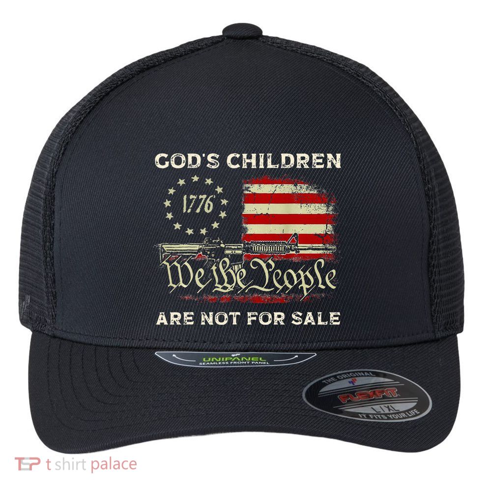GodS Children Are Not For Sale Embracing Sound Of Freedom Flexfit Unipanel Trucker Cap