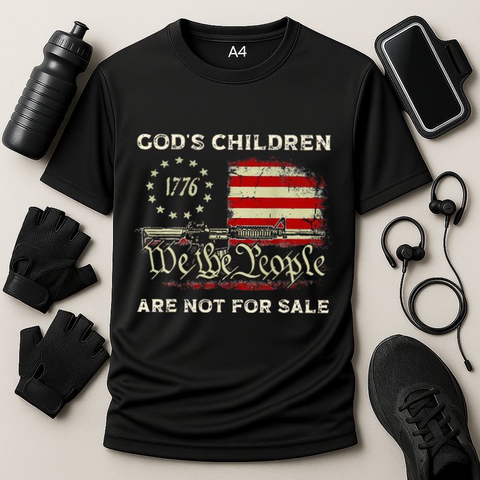 GodS Children Are Not For Sale Embracing Sound Of Freedom Cooling Performance Crew T-Shirt