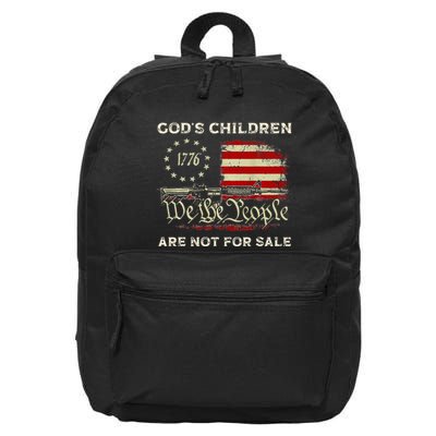 GodS Children Are Not For Sale Embracing Sound Of Freedom 16 in Basic Backpack