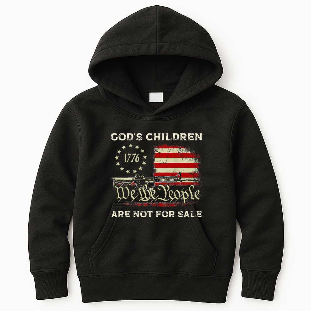 GodS Children Are Not For Sale Embracing Sound Of Freedom Kids Hoodie