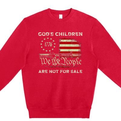 GodS Children Are Not For Sale Embracing Sound Of Freedom Premium Crewneck Sweatshirt