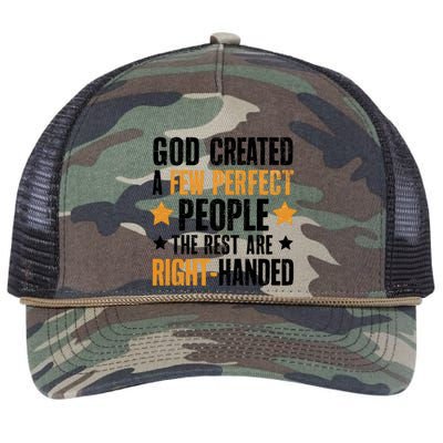 God Created A Few Perfect People Rest Of Them Are Right Retro Rope Trucker Hat Cap