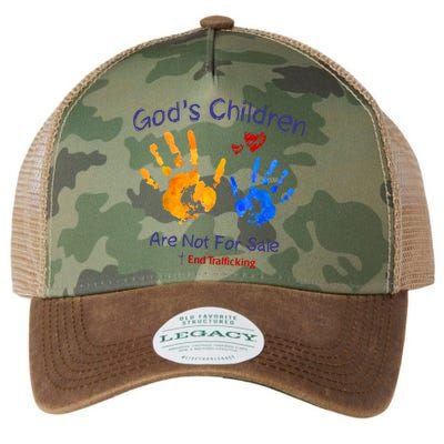 Gods Children Are Not For Sale Hand Prints Legacy Tie Dye Trucker Hat