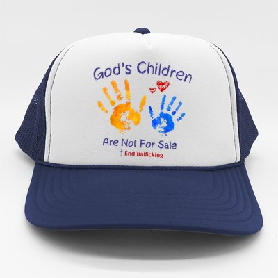 Gods Children Are Not For Sale Hand Prints Trucker Hat