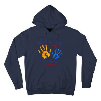 Gods Children Are Not For Sale Hand Prints Tall Hoodie