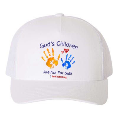 Gods Children Are Not For Sale Hand Prints Yupoong Adult 5-Panel Trucker Hat