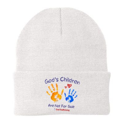 Gods Children Are Not For Sale Hand Prints Knit Cap Winter Beanie