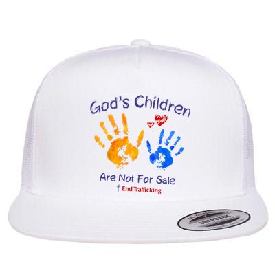 Gods Children Are Not For Sale Hand Prints Flat Bill Trucker Hat