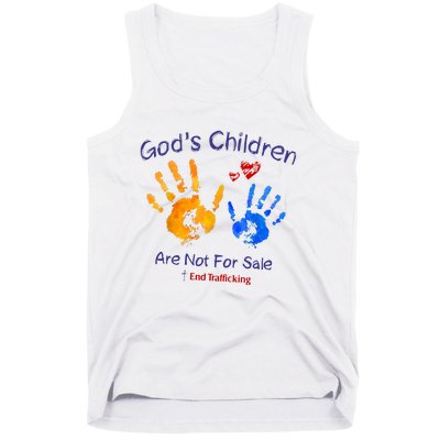 Gods Children Are Not For Sale Hand Prints Tank Top