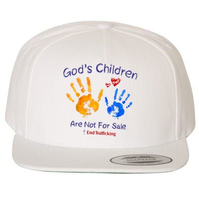 Gods Children Are Not For Sale Hand Prints Wool Snapback Cap