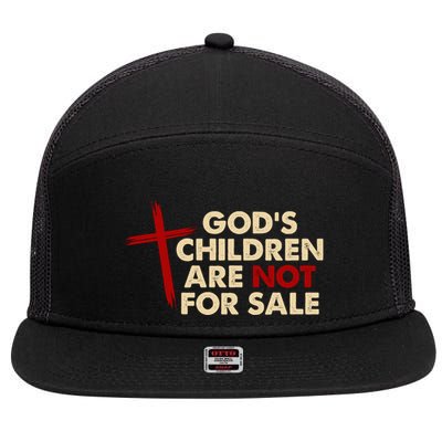 Gods Children Are Not For Sale Trafficking Awareness 7 Panel Mesh Trucker Snapback Hat