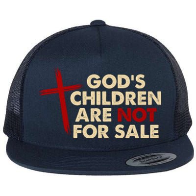 Gods Children Are Not For Sale Trafficking Awareness Flat Bill Trucker Hat