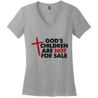Gods Children Are Not For Sale Trafficking Awareness Women's V-Neck T-Shirt