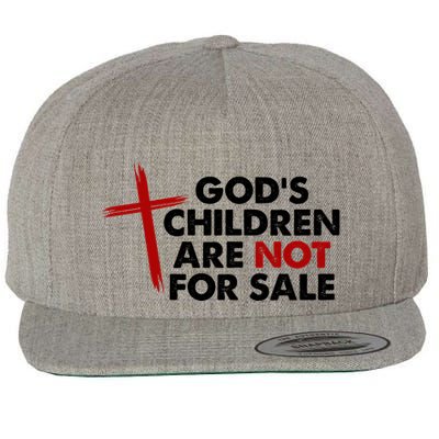 Gods Children Are Not For Sale Trafficking Awareness Wool Snapback Cap
