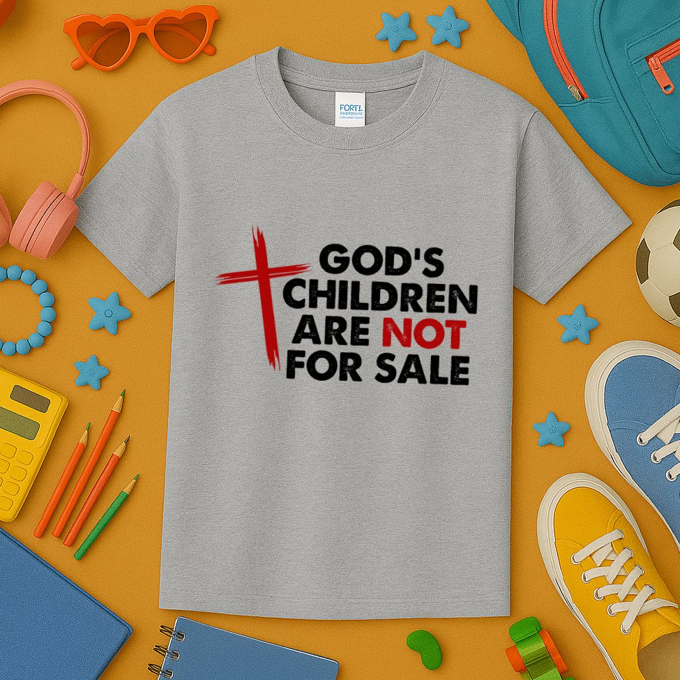 Gods Children Are Not For Sale Trafficking Awareness Kids T-Shirt