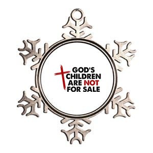 Gods Children Are Not For Sale Trafficking Awareness Metallic Star Ornament